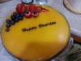 8" Mango Mousse Cake with Mirror On Top