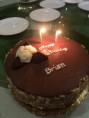 8" Coffee Almond Icecream Cake covered with Chocolate Ganache